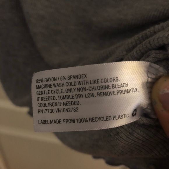 Grey lettuce hemmed T-shirt - Picture 4 of 5